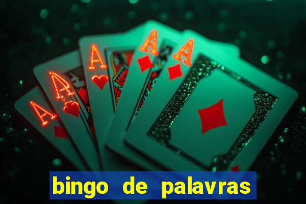 bingo de palavras 3 ano